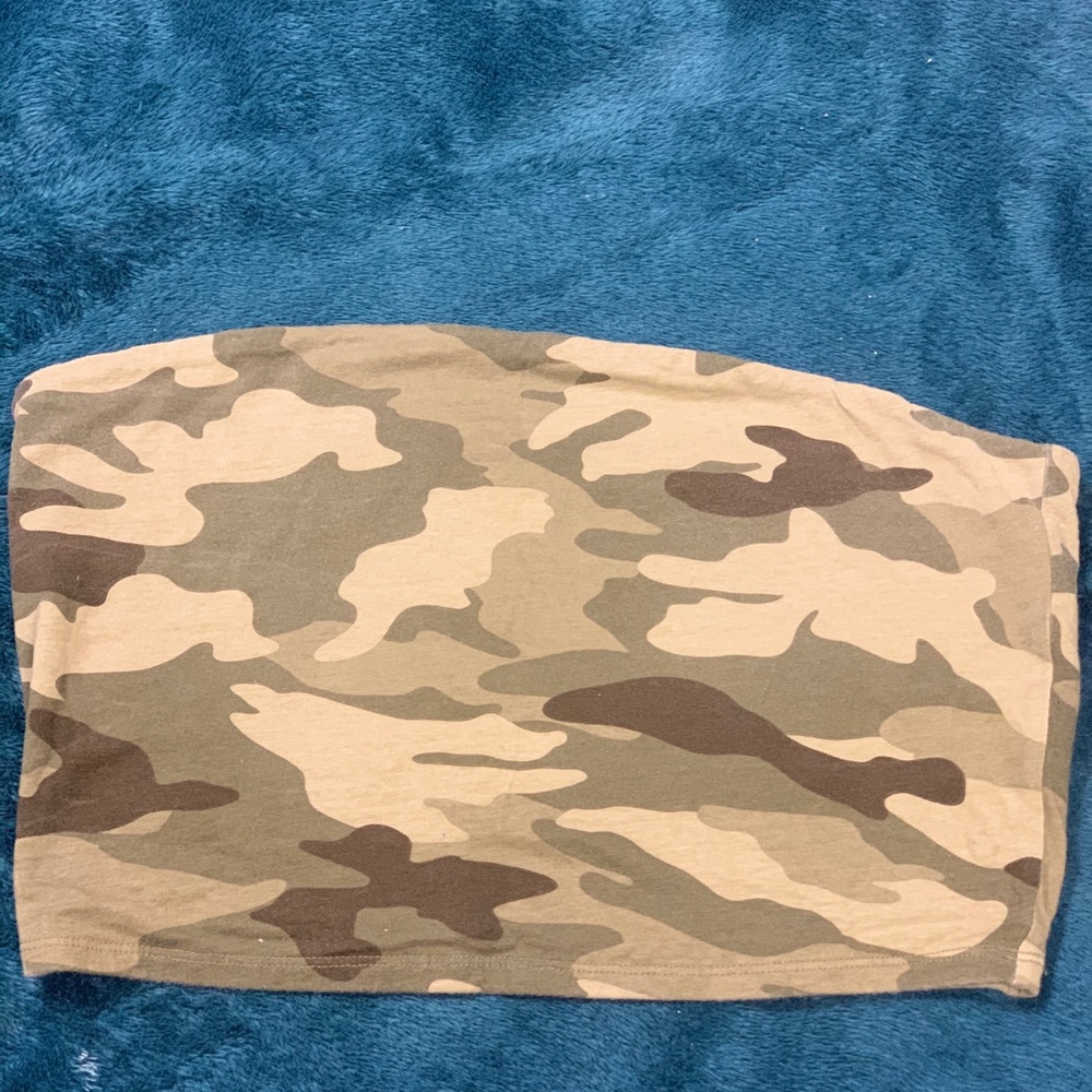 Army print tube top